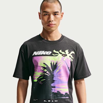 Nike Sportswear T Shirts Men s Dark Black Crew Neck Moderate XL