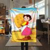1PC Heidi Alps Cartoon Patterned Flannel Blanket Suitable For All Seasons for Home Decor Warmth and Comfort Gifts Holiday Present