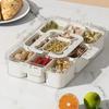 מיכל קופסת חטיפים עם מספר תאים BPA ללא מכסה שקוף עיצוב מקרר ארגונית מזון