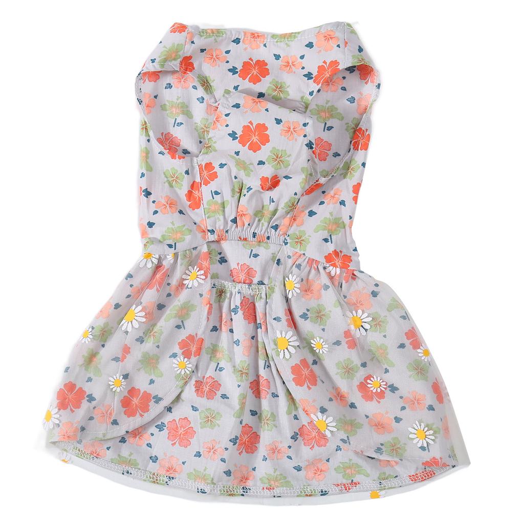 Dog Dress Cute Floral Pattern with Daisy Mesh Decor Pet Doggie Princess Dress for Small Dogs Cats Spring Summer