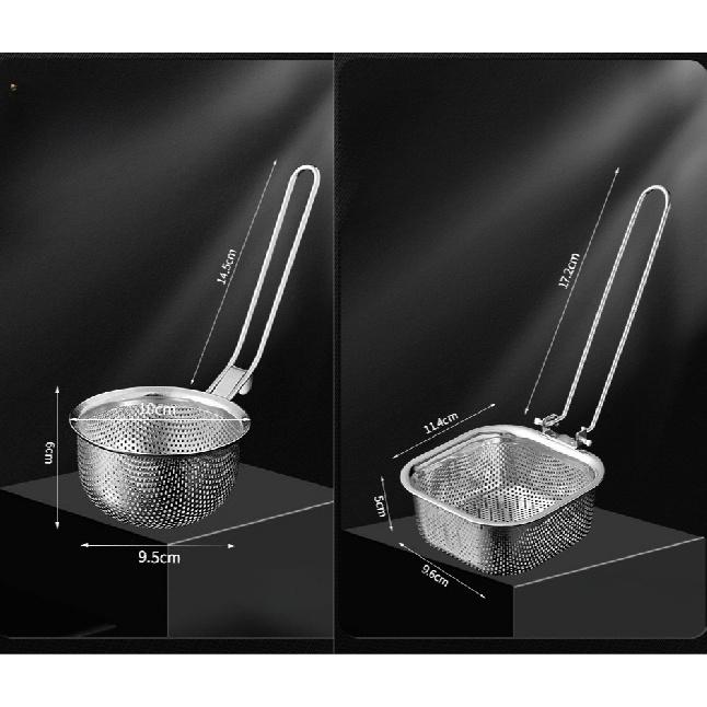 Hot Pot Colander Stainless Steel with Hook Cooking Noodles Meat Filter Screen Frying Net Hanging Type6