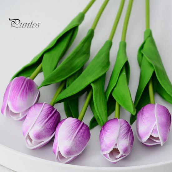 Tulipán artificial realista, reutilizable, colorido, flor falsa, para bodas, fiestas, interiores, hogar, oficina, mesa, centro de mesa, decoración con flores artificiales