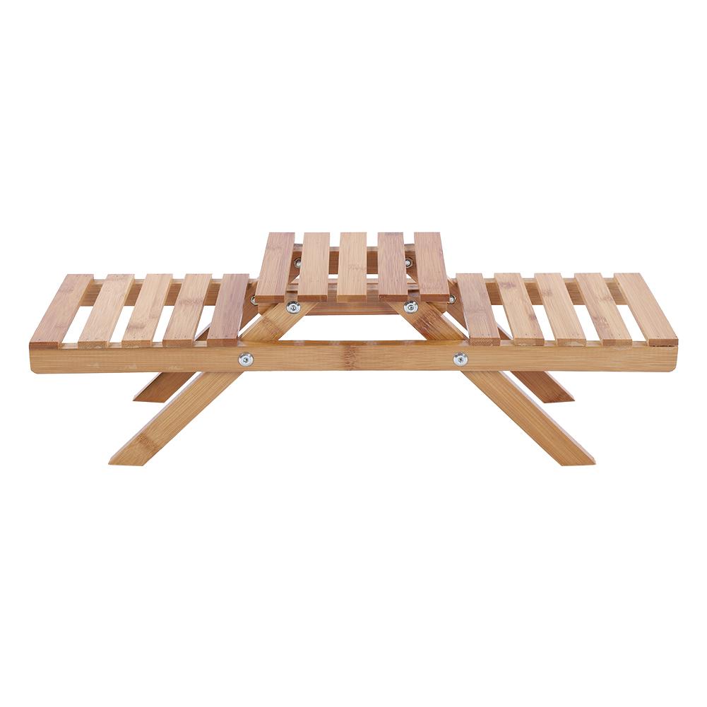 Деревянная подставка для растений, 2-ярусная деревянная полка для цветов для комнатных растений, гостиной, сада, балкона