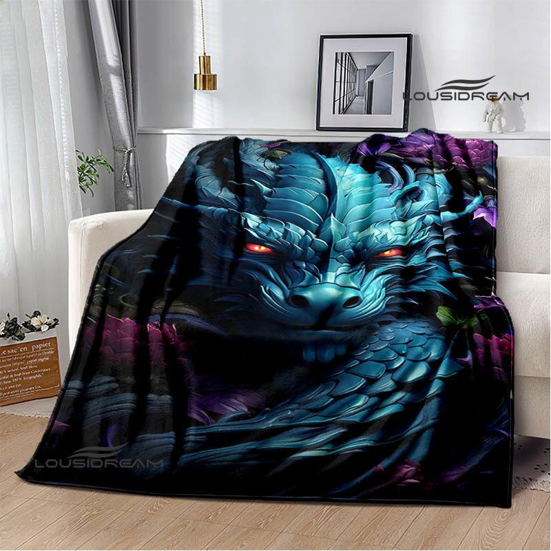 3D Retro dragon Printed blanket Flannel Warm blankets Soft and comfortable blanket bed linings cubre cama Birthday Gift