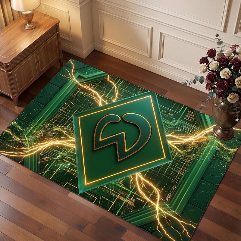 Tappeto in Velluto di Cristallo con Stampa Calcio Werder Bremen, Comodo Assorbente d'Acqua Antiscivolo Tappeto per Pavimenti Interni