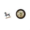Standing Horse Sculpture Embossed Resin Figurine Antique Ornate Desktop Ornament Fengshui Decor for