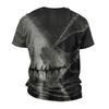 Halloween T Shirt Men's Casual Round Neck Blood Splatter Pattern Tops Horror Bloody Printed Short Sleeve Tops