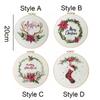 Elk Deer Christmas Embroidery Kit DIY Embroidery Set Home Decor Cross Stitch Set  Adults