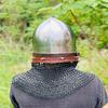 Nurnberg Bascinet Hounskell Helmet  Barbuta Chainmail Steel Helmet  Medieval Knight Chainmail Hand Forged Armor Helmet  Best Gift
