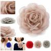 Broche Fleur en Organza Épingle à Cheveux Fleur Surdimensionnée Nouvelle Boucle pour Foulard Accessoires Vestimentaires