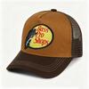 Bass embroidered mesh baseball cap, color-blocked baseball cap, men's summer breathable truck hat, high-top sun hat