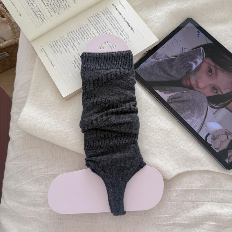 Winter and Autumn Thick-footed Socks, Ankle Socks, Stocking Sets, Women's Ballet-style Plain-colored Ankle Socks, Calf-length Stockings