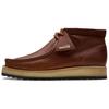 Stivaletti alla moda con punta tonda in pelle da uomo Stivaletti Marrone Scuro 26178204