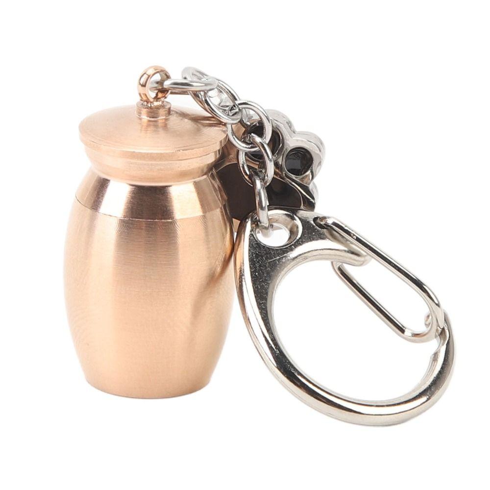Stainless Steel Pet Urns Keychain Pocket Size Paw Print Urn Durable Pet Ashes Keepsake Dog Ashes