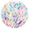 50 Cute Angel Wing Graffiti Stickers, Creative Stationery Stickers, Water Cup and Computer Waterproof Decorative Stickers