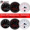 85mm GPS Speedometer 125km/h 160km/h 200km/h 125MPH Waterproof Speed Meter with 0-8000RPM Tachometer Red LED For Boat Car