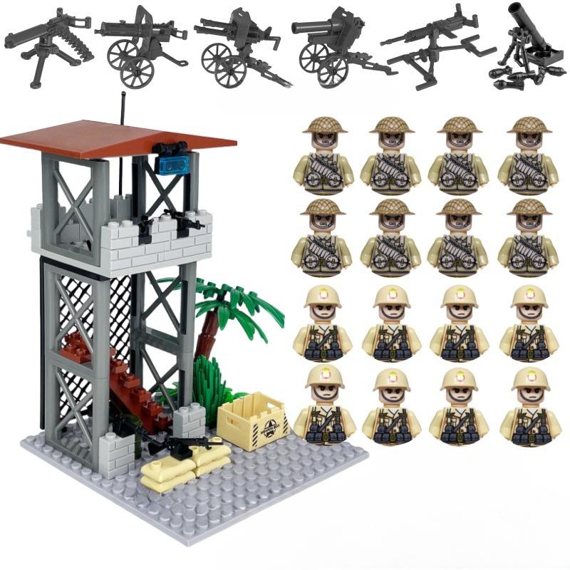 

Військова серія Другої світової війни Польова вартова вежа Командний пункт Сцена Конструктор Іграшки