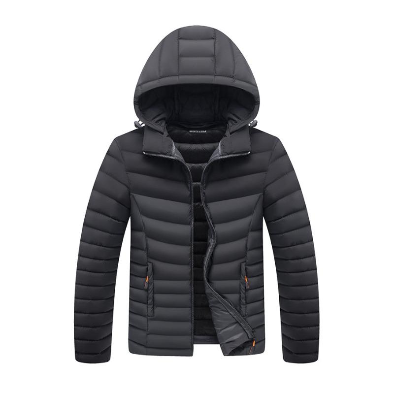 Padded-padded Men's Jacket Winter Cotton Clothes Handsome Thickened Velvet Padded Jacket Trendy Padded Clothes
