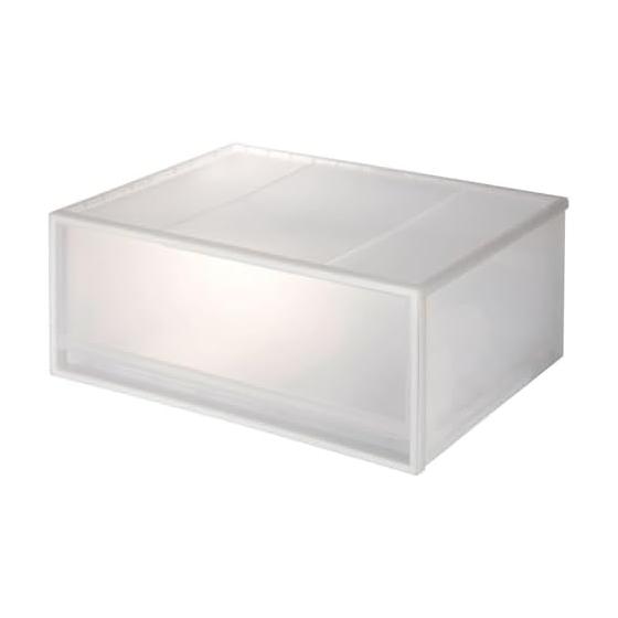 MUJI Пластиковый контейнер для хранения Широкий Средняя ширина 55 x Глубина 44,5 x Высота 24 см Набор из 2 шт. 84835452 Контейнер для костюмов Контейнер для хранения Ящик для хранения