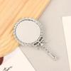 Noble Ancient Court Style Handheld Makeup Mirror Round Shape Round Cosmetic Mirror  Cosmetic Use