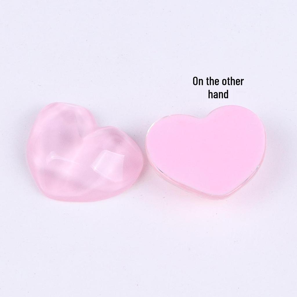 22mm Wavy Heart-Shaped Resin Charms and Hair Accessories