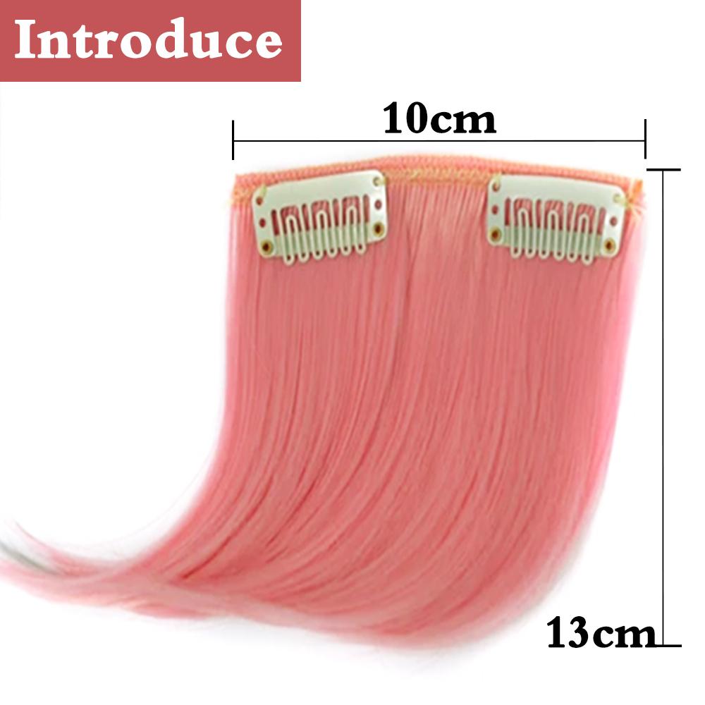 Synthetic Two-card Fixed Small Wig Bangs In Hair Extensions Natural Multi-colors Hair Accessories For Women Easy Daily Wear