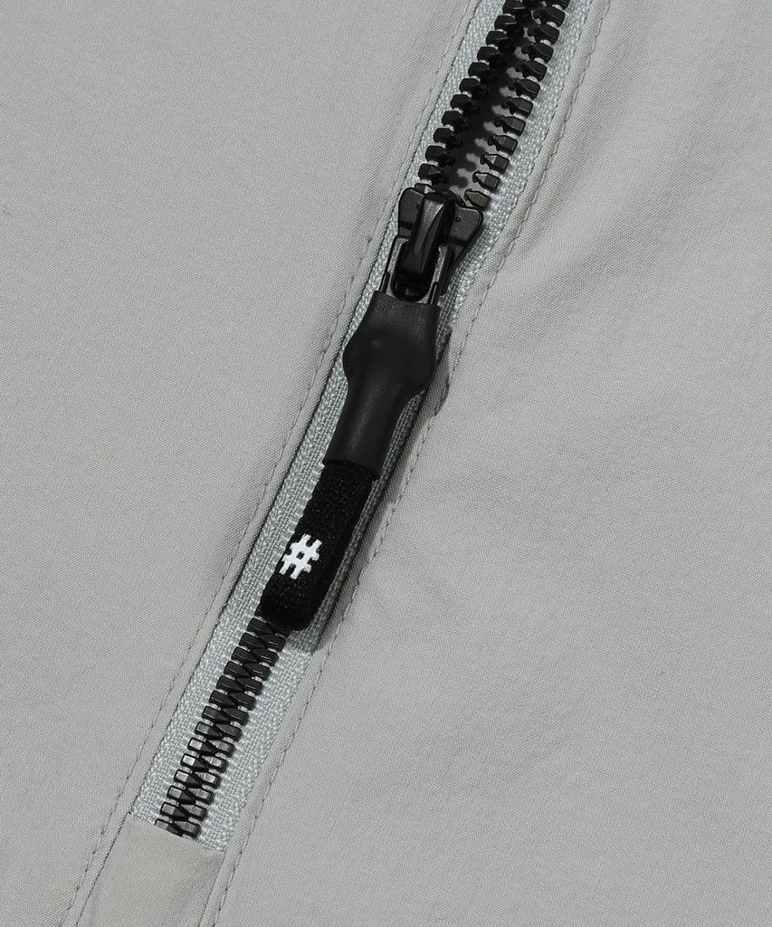 Beentrill Woven Tech Mandarin Collar Anorak Jumper (Light Gray)