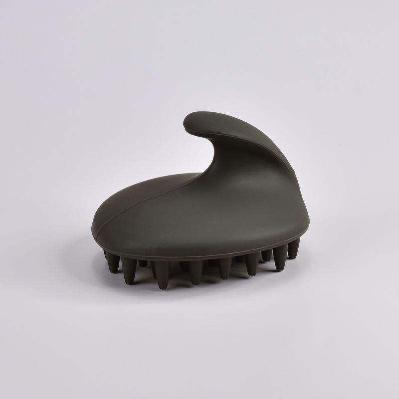 New Model Silicone Hairbrush with Handle - A Household and Outdoor Hair Washing Tool for Head-specific Massage and Cleaning. Hairbrush.