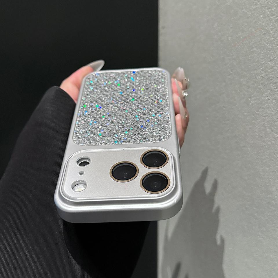 Official Bling Bling Glitter Phone Case For For Iphone 1 14 13 16 17 Pro Max 17Pro 16Pro Len Camera Shockproof Protector Cover