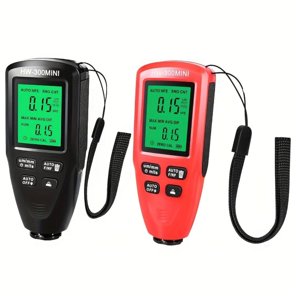 Car Paint Thickness Meter, 0-2000um Coating Detector, Backlight LCD, Auto Calibration, Data Hold, Fe&Non-Fe Auto Detection, Practical Gift