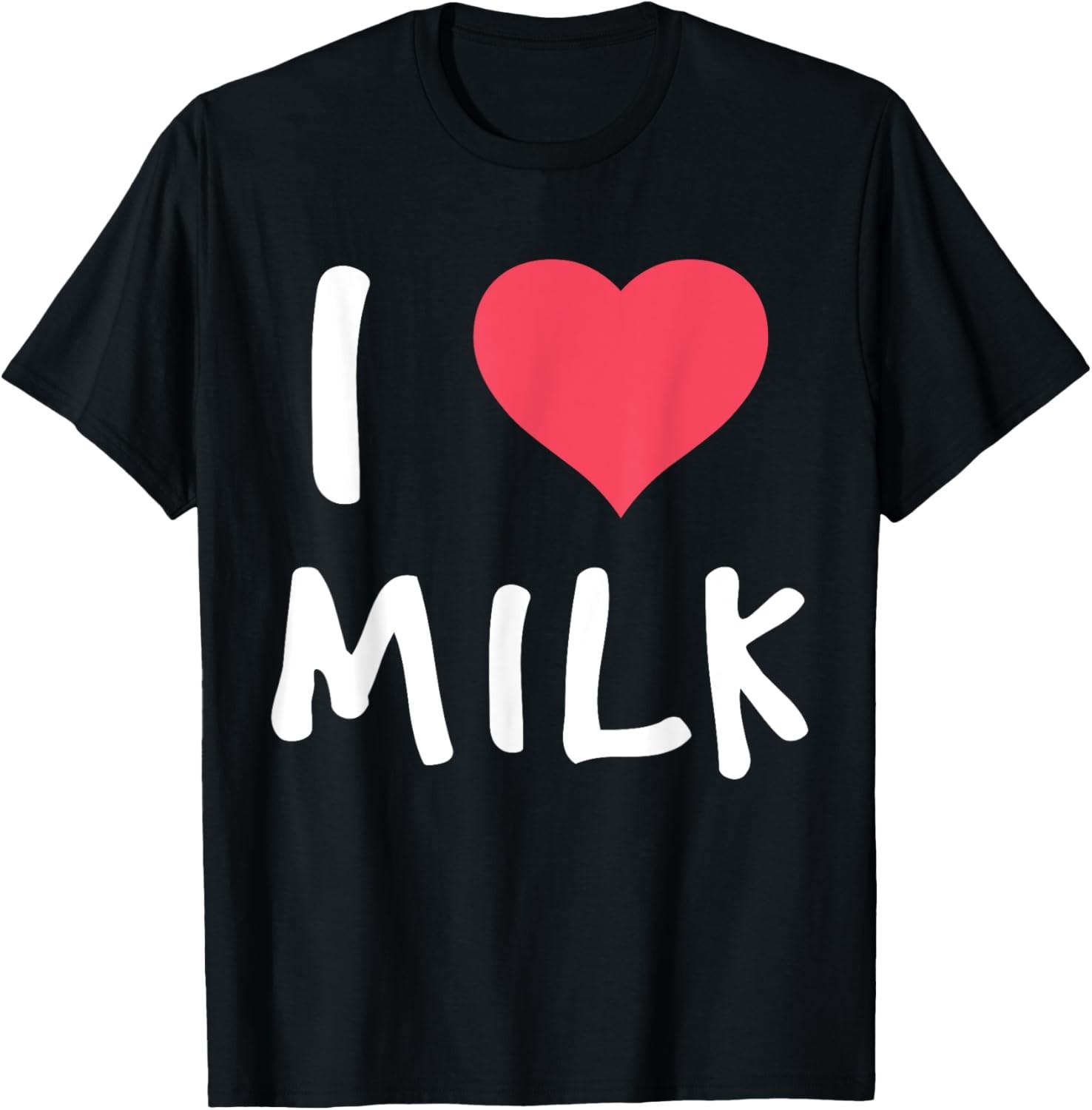 I Love Milk Funny Milk Lover Diary Cow T-Shirt S разноцветный