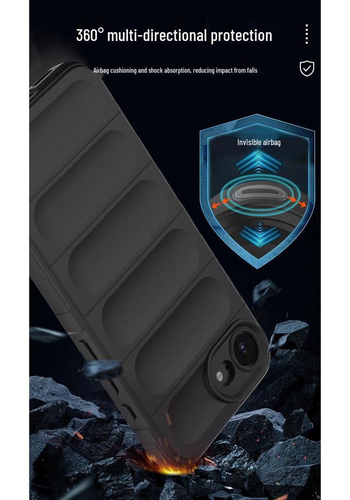 Compatible with iPhone 17e: Liquid Silicone Case with Full Lens Coverage & Airbag Drop Protection