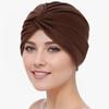 Bequeme Vintage Hijab-Kappen Wickelstil Weiches Polyester Verdrehte Knoten Turbanhut Elastisches Atmungsaktives Islamisches Stirnband Haarausfall