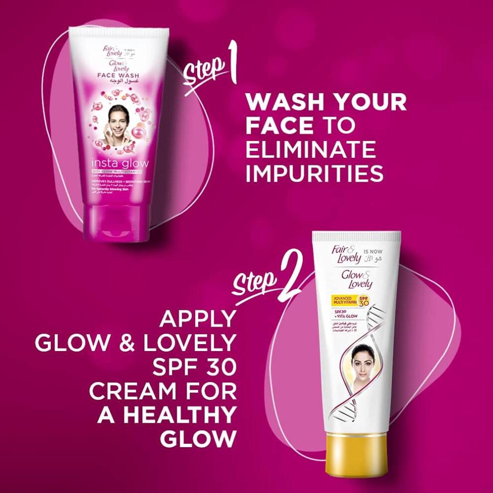Glow & Lovely Advanced Multi-Vitamin SPF 30 + Vita Glow Gesichtscreme 100g Packung mit 2