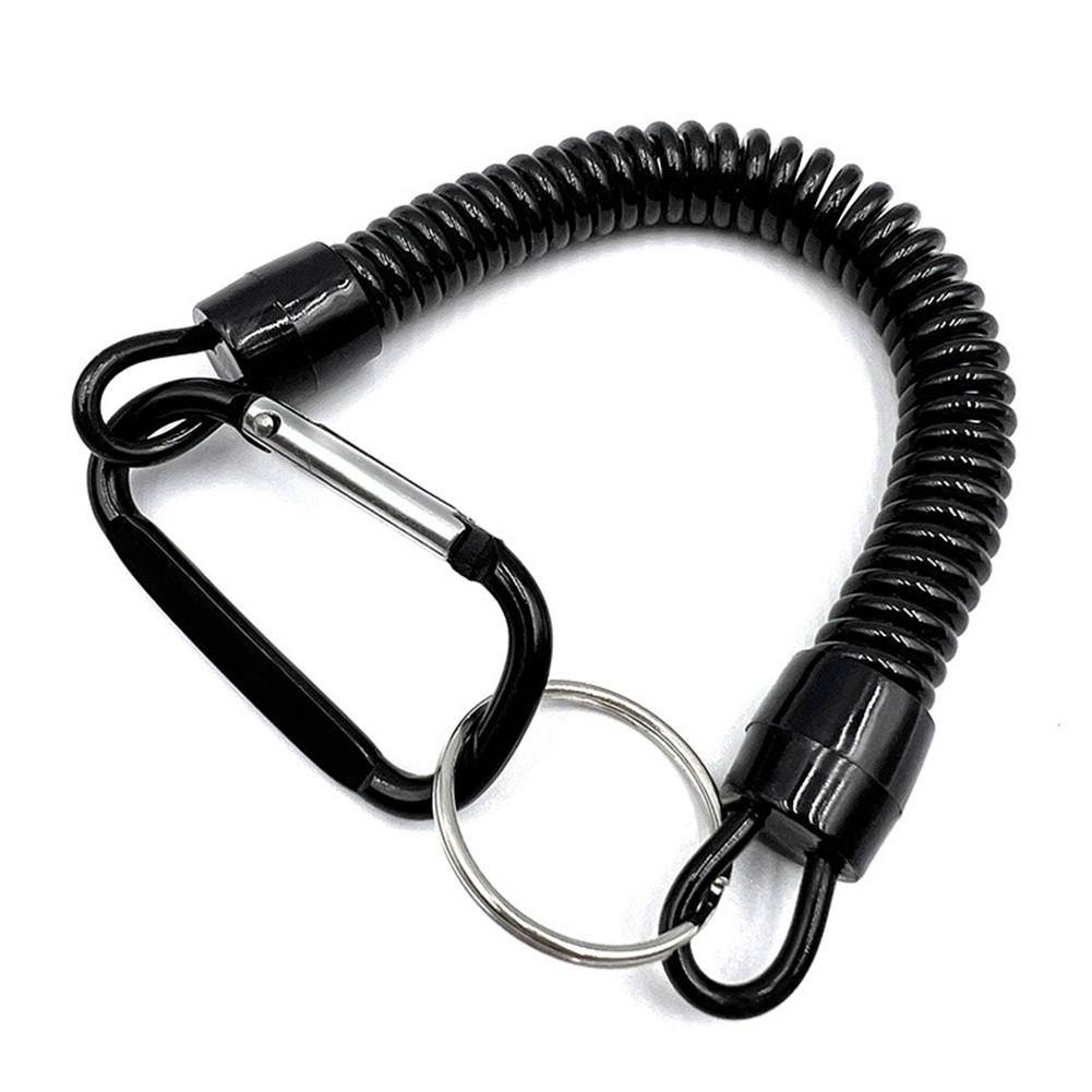 Comfortable and Stretchable Fishing Missed Rope Antilost Spiral Spring Lanyard