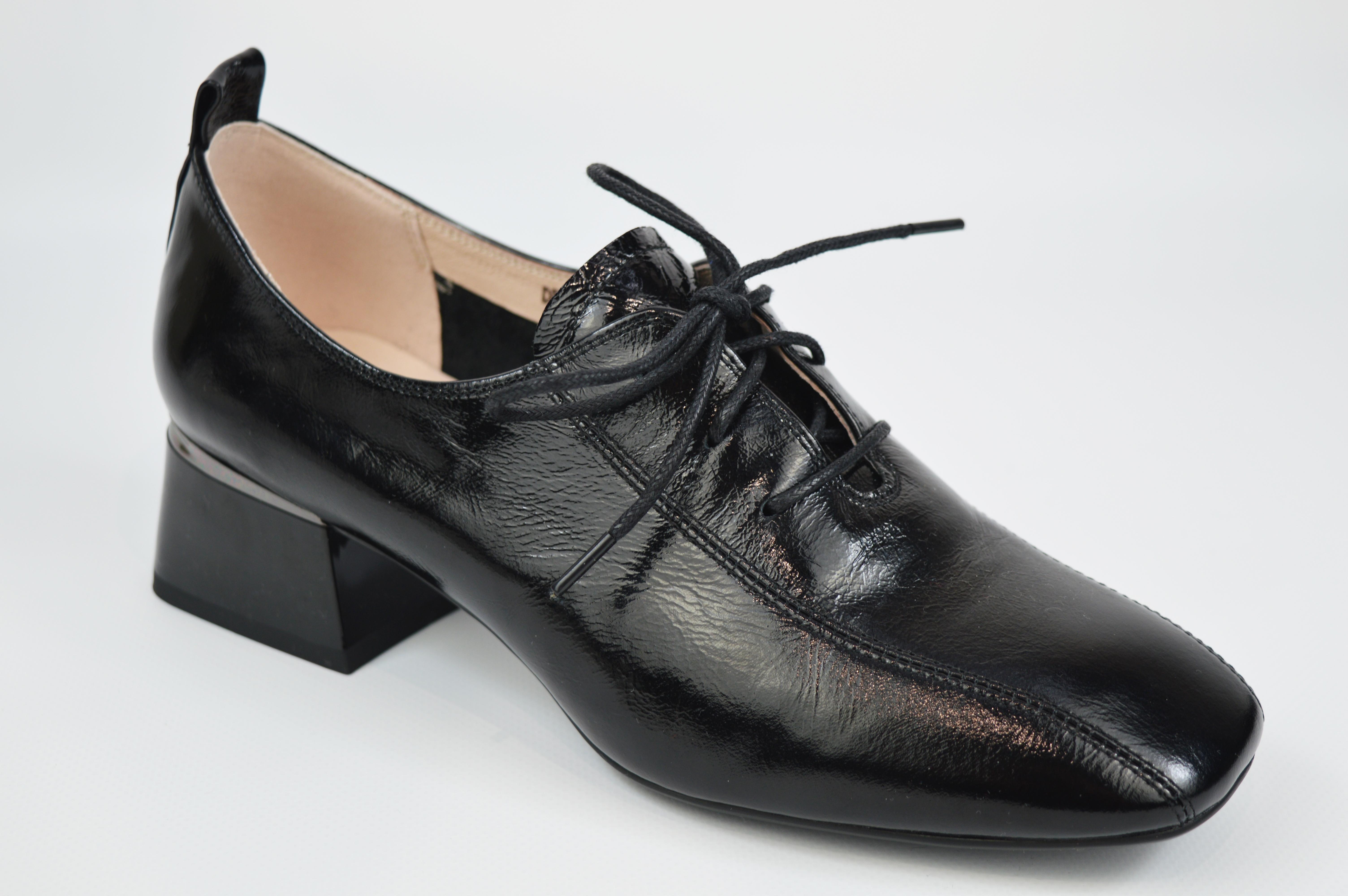 

Туфлі оксфорди жіночі Geronea 1072 36 Перламутрові на підборах шкіра 38 чорний