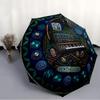 ElectroMechanical Harmony pattern umbrella, portable and foldable design, 8 ribs, a casual accessory for Halloween, Christmas, and birthday gifts.