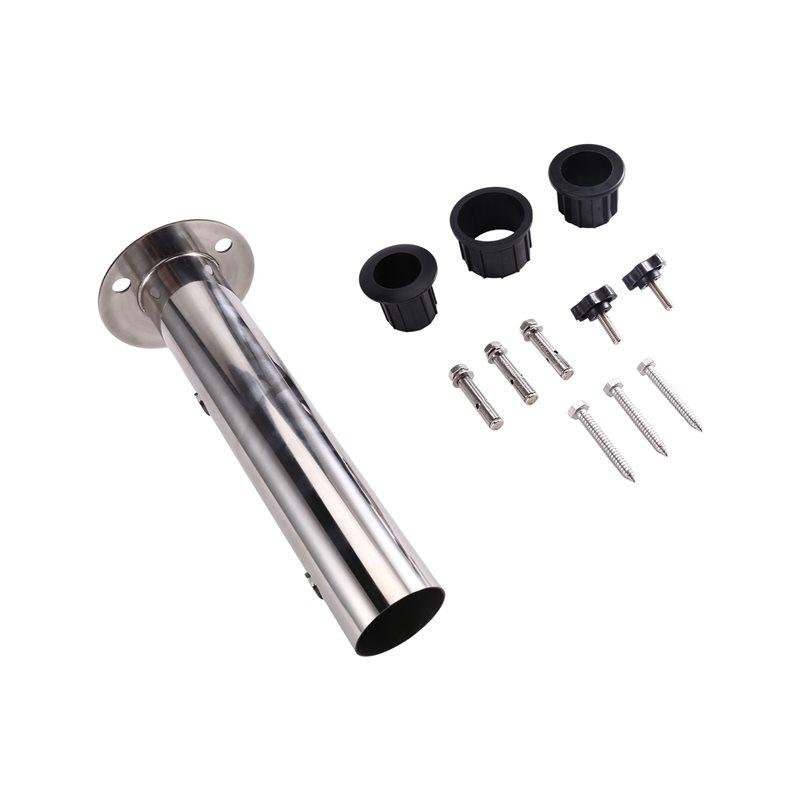 B97A-Patio Umbrella Holder Base Umbrella Holder Metal Clamp Metal Clamp Parasol Stand For Park Courtyard Fence Garden