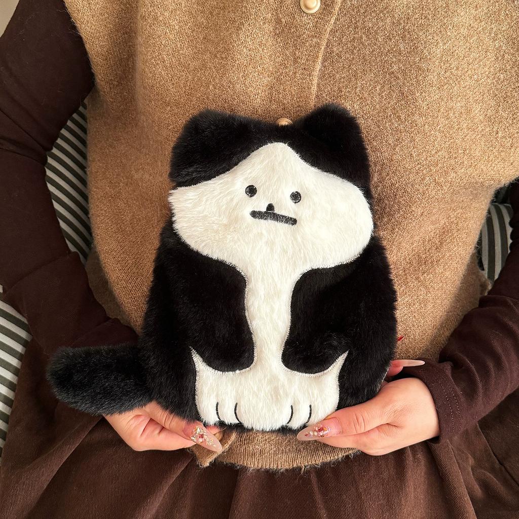 Cute Cat Hot Water Bottle, Thickened Explosion-Proof Small Hand Warmer, Water-Filled Hot Compress Hand Warmer for Girls