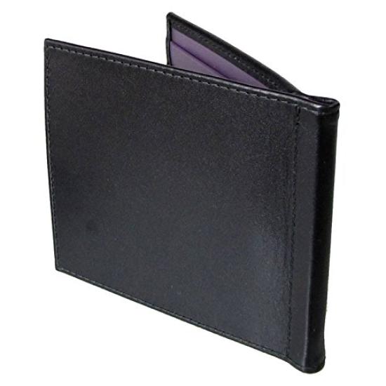 Ettinger Royal Collection Bifold Wallet with Money Clip, Men's ST787AJR, Black and Purple