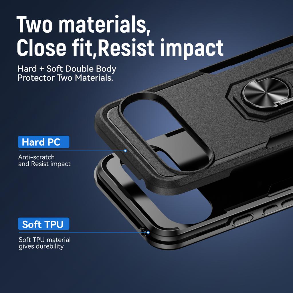 Capa Case com Suporte de Anel Magnético de Alta Resistência Militar Para Google Pixel 10 9 8 7 6 A Pro XL Robusta Fosca Híbrida à Prova de Choque Capa Defensora
