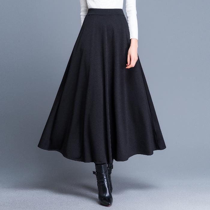 2025 A-line High Waist Midi Skirt, Slimming Plus Size, Versatile Korean Style, Women's Dance Skirt for All Seasons