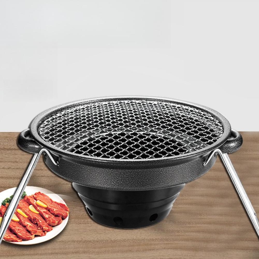 

KOSUN Уличная печь для барбекю, круглая толстая печь для барбекю на древесном угле, для пикника, кронштейн для кемпинга, печь для барбекю