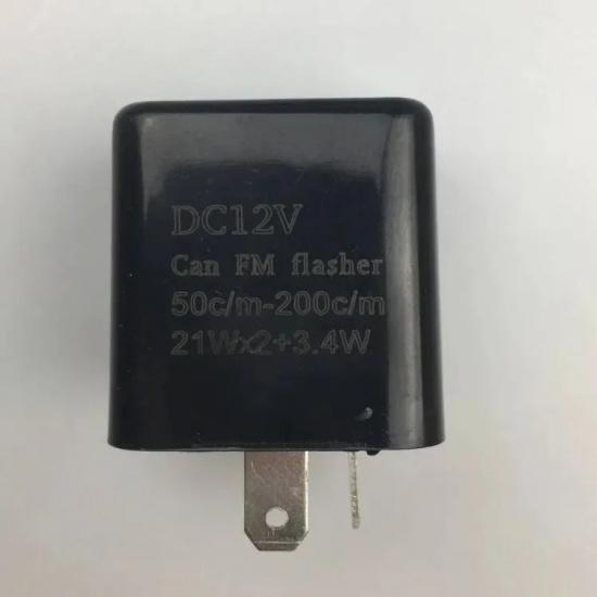 Motorcycle LED Flasher Relay 12V Speed Adjustable 2 Pin LED Electronic Flasher Relay for Motorcycle Turn Signal Direct Replaceme