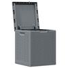 Garten Aufbewahrungsbox Grau PP Rattan-Stil 90 L