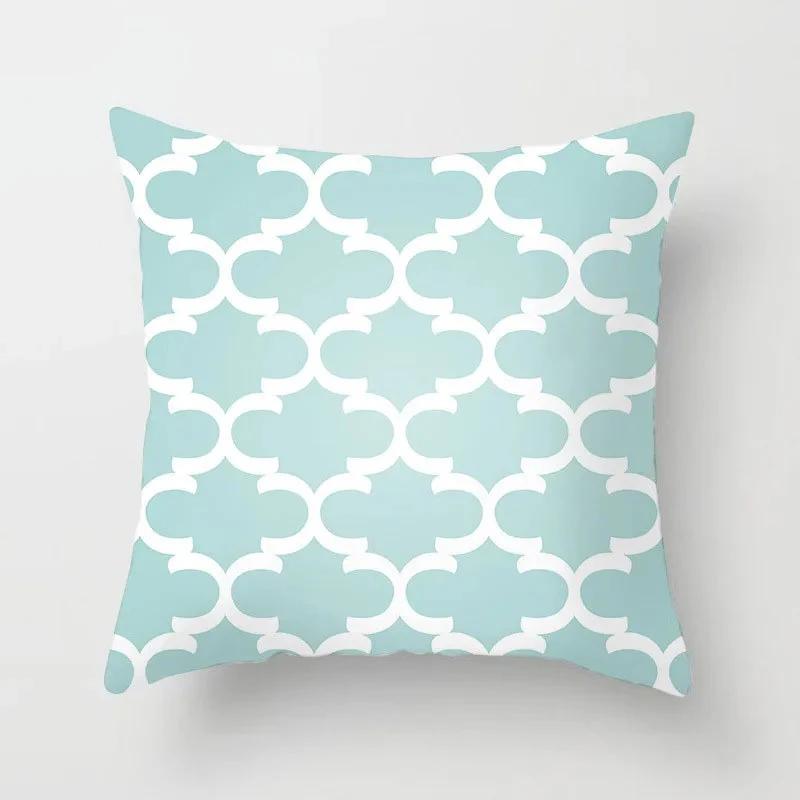 Bohemian Mint Green Pillowcase 45*45 Cm Modern Geometric Print Pillowcase Living Room Sofa Home Decoration Cushion Cover