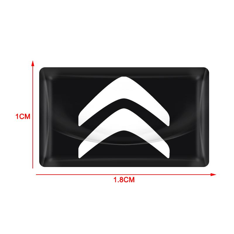 DBGO4 2/5/10 Stück Carbonfaser Lenkrad Auto Logo Emblem 3D Aufkleber für Citroen C1 C2 C3 C4 C5 C6 C8 C4L DS3 DS4 DS5LS DS6