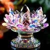 Tall Feet Quartz Crystal Lotus Multicolor Tall Feet Lotus Figurines  Wedding Party