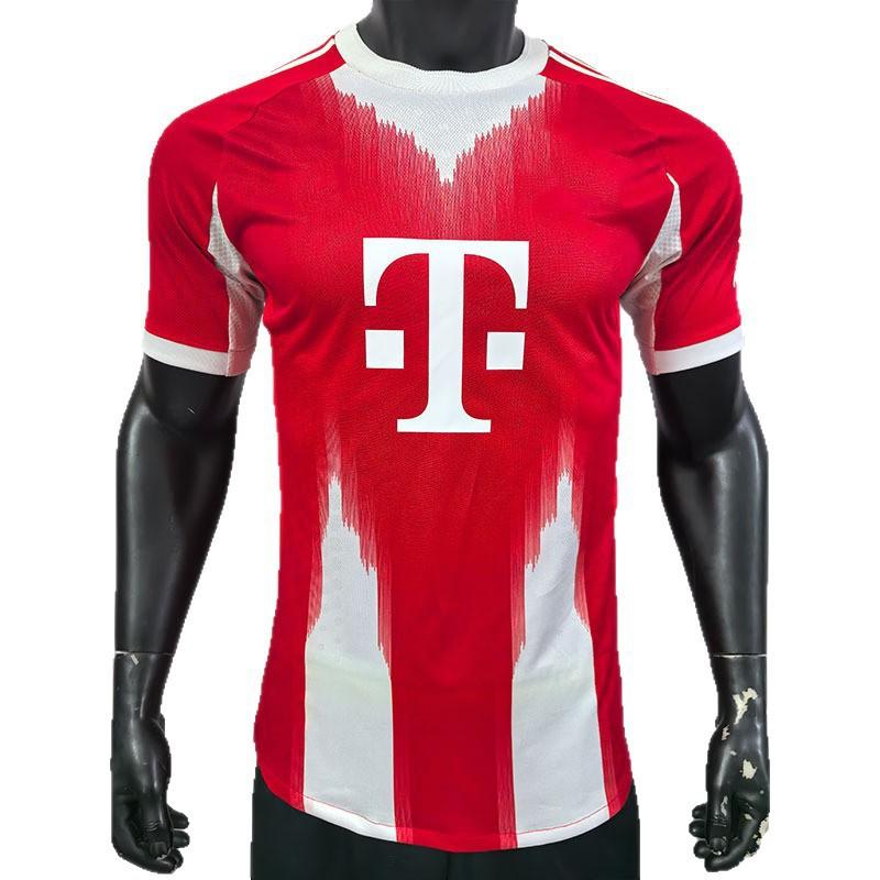 Mens Bayern Munich Home Soccer Jersey Short Sleeve Performance Shirt Bamboo Fiber Fall Winter