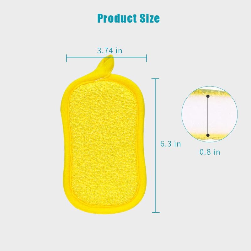 Multipurpose Scrub Sponges Kitchen Dish Sponge Non-Scratch Machine Sponge Household Cleaning for Dishes Pots and Pans 5 Pack Multicolorfor